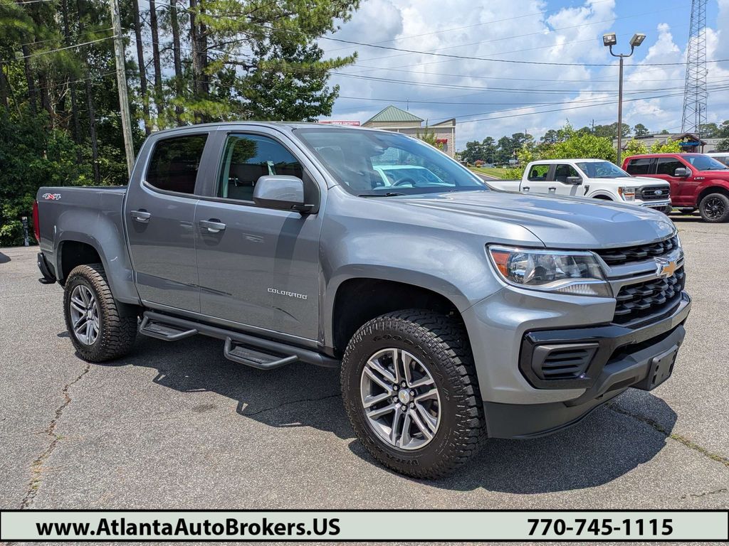 Gray (Satin Steel Metallic) 2021 Chevrolet Colorado Pickup Truck Four-Wheel Drive 8-Speed Automatic