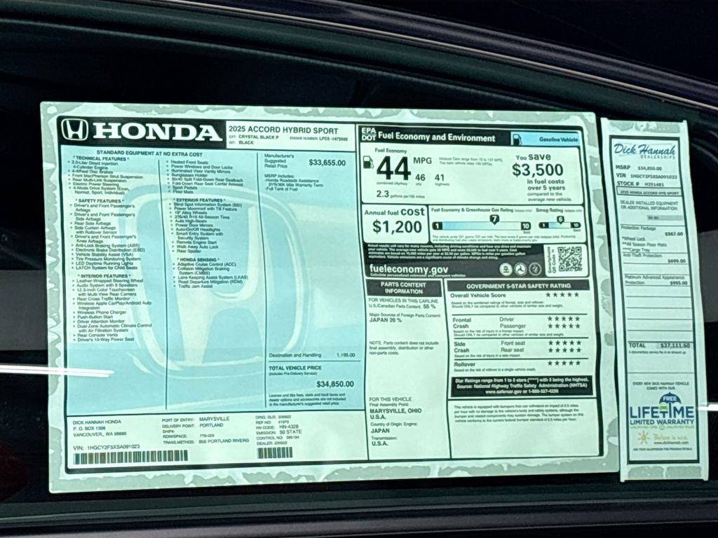 2025 Honda Accord Hybrid Sport