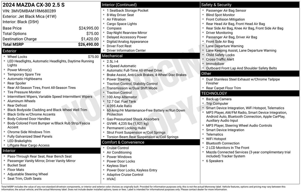 2024 Mazda CX-30 2.5 S
