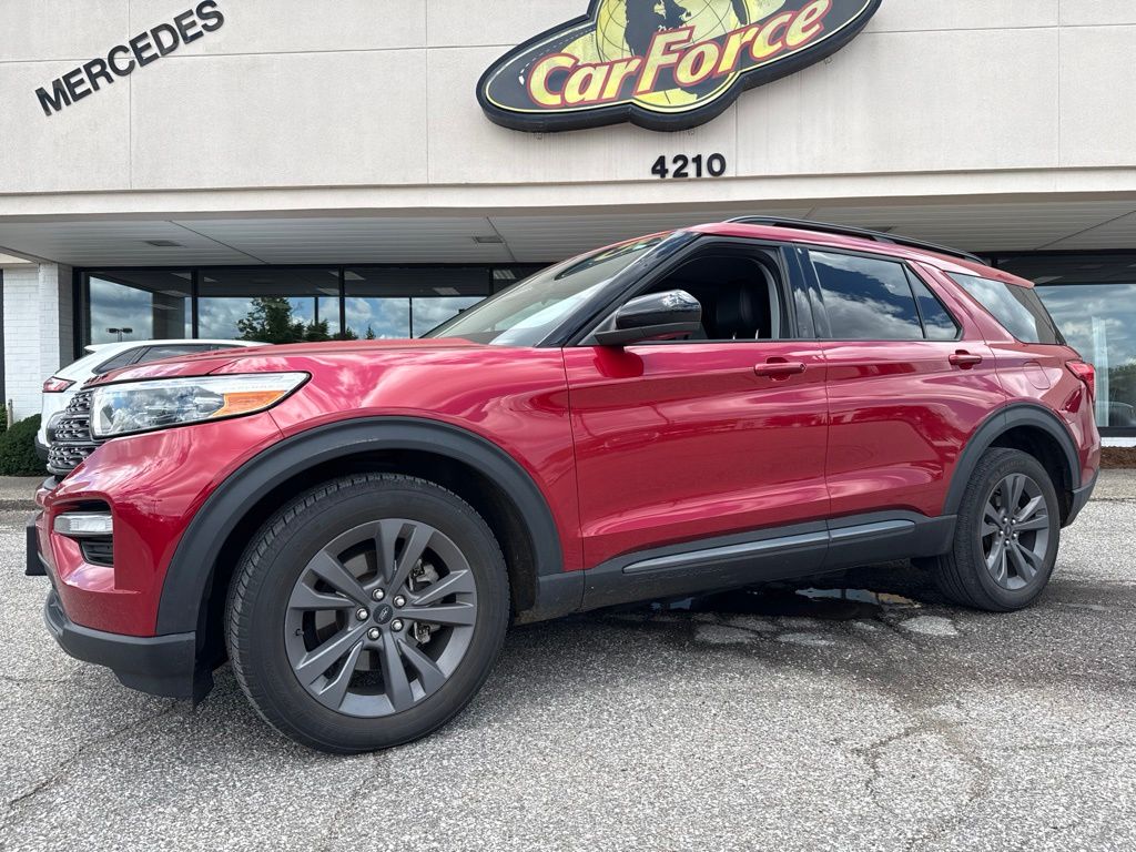 Red Metallic 2023 Ford Explorer SUV / Crossover All-Wheel Drive Automatic