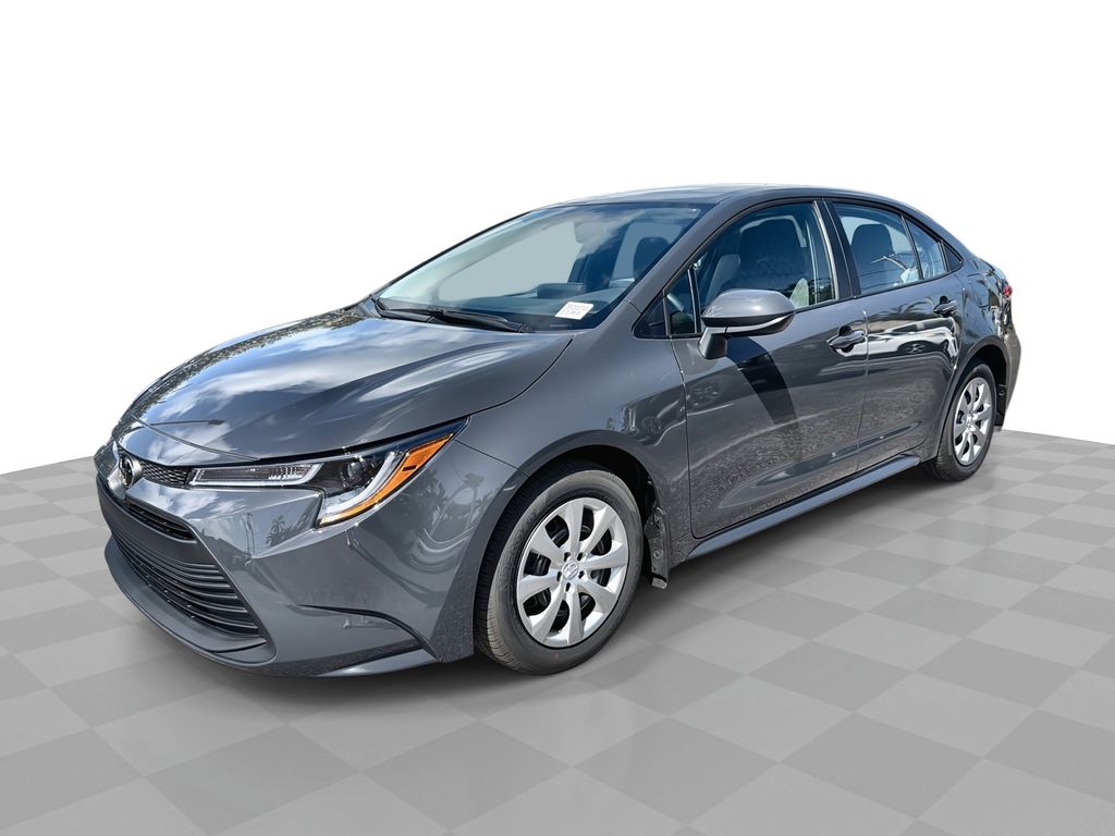 Gray 2025 Toyota Corolla LE FWD Sedan Front-Wheel Drive Continuously Variable Transmission
