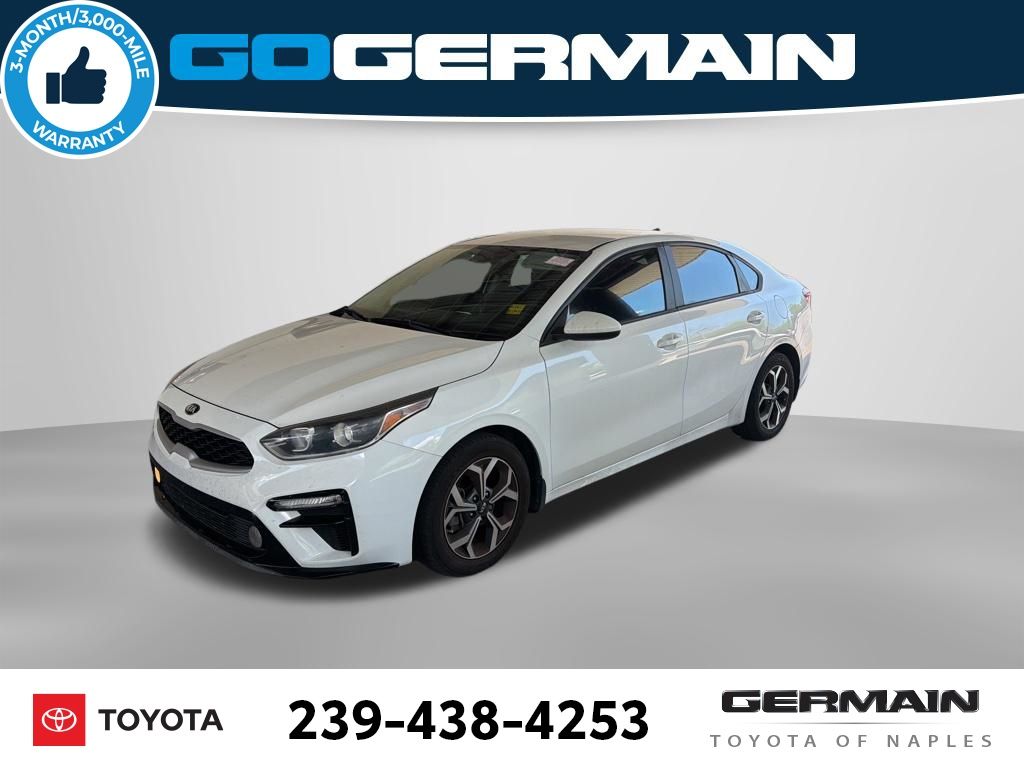 Clear White 2020 Kia Forte LXS FWD Sedan Front-Wheel Drive Continuously Variable Transmission