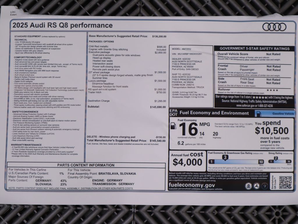 2025 Audi RS Q8 4.0T 9