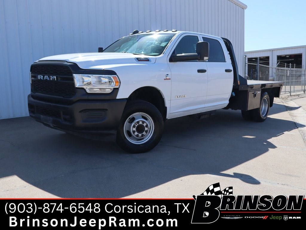 Bright White Clearcoat 2021 RAM 3500 Chassis Tradesman Crew Cab LB DRW RWD Pickup Truck 4X2 6-Speed Automatic