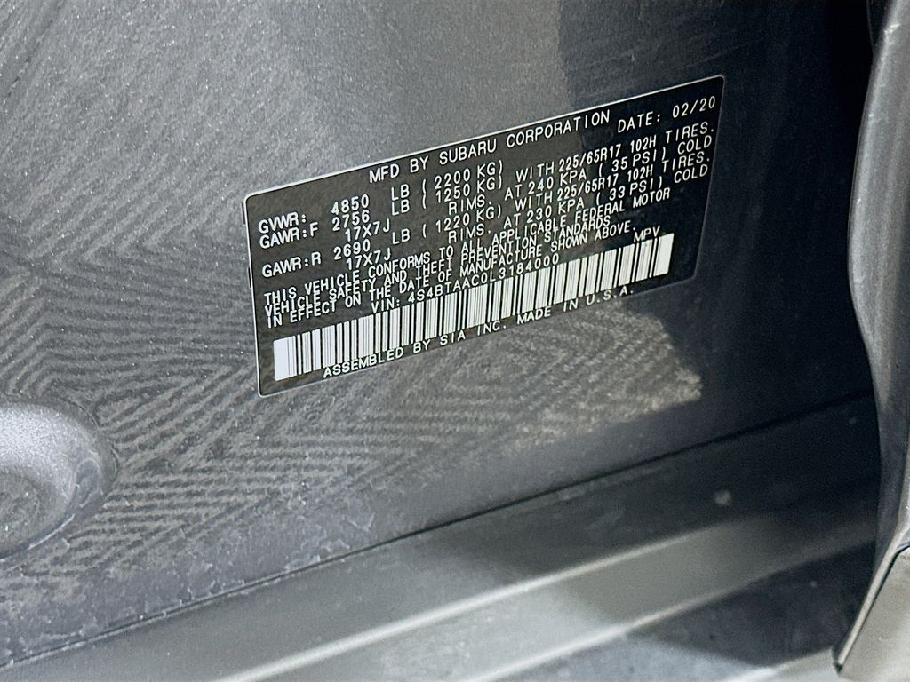 2020 Subaru Outback 2.5i 31