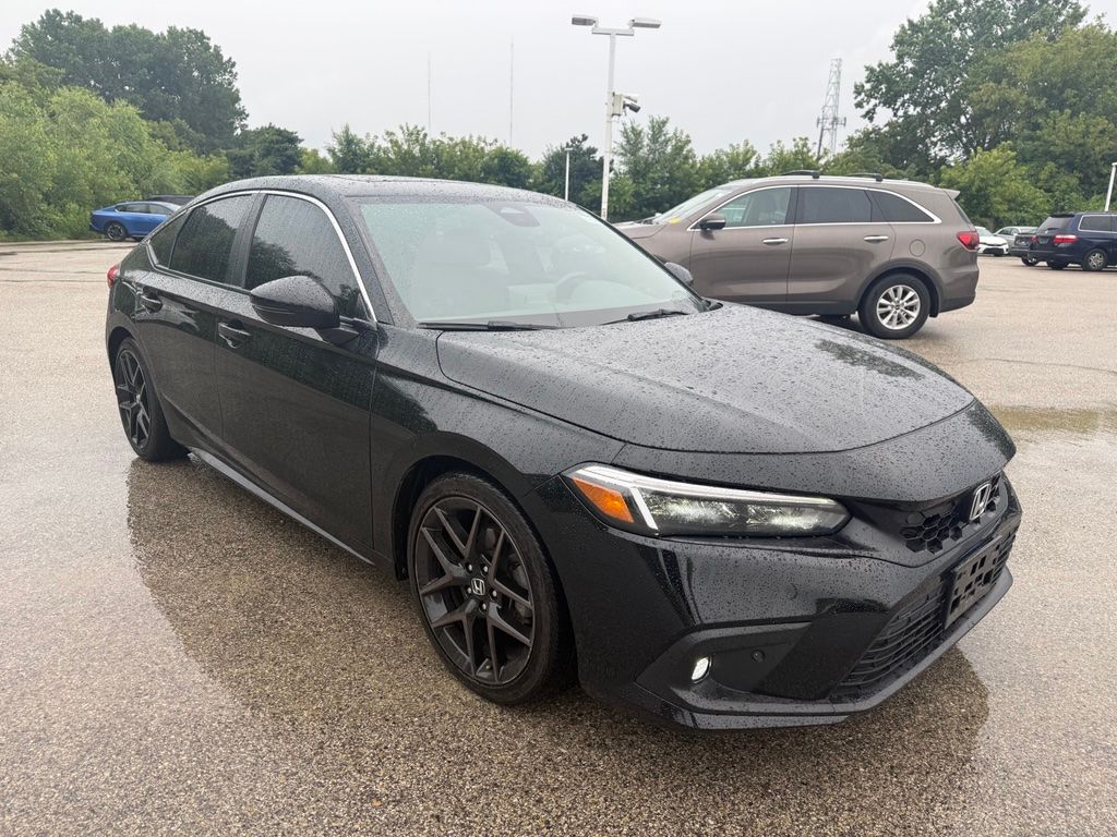 Black 2024 Honda Civic Hatchback Hatchback Front-Wheel Drive Continuously Variable Transmission