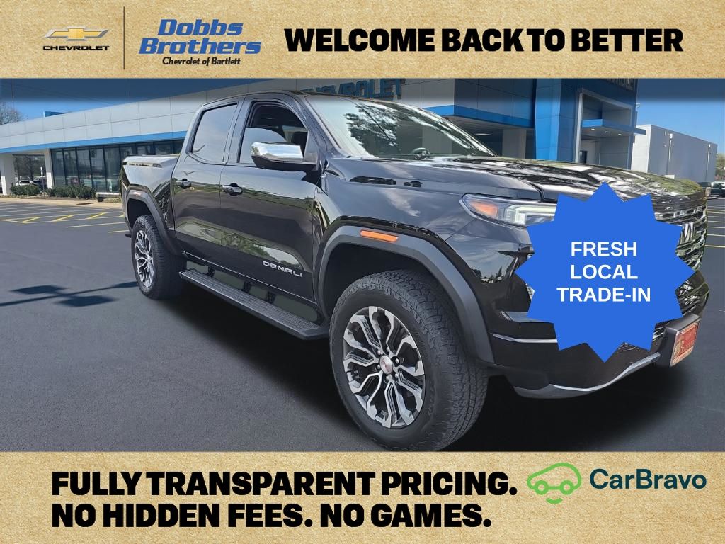 Onyx Black 2023 GMC Canyon Denali Crew Cab 4WD Pickup Truck Four-Wheel Drive 8-Speed Automatic