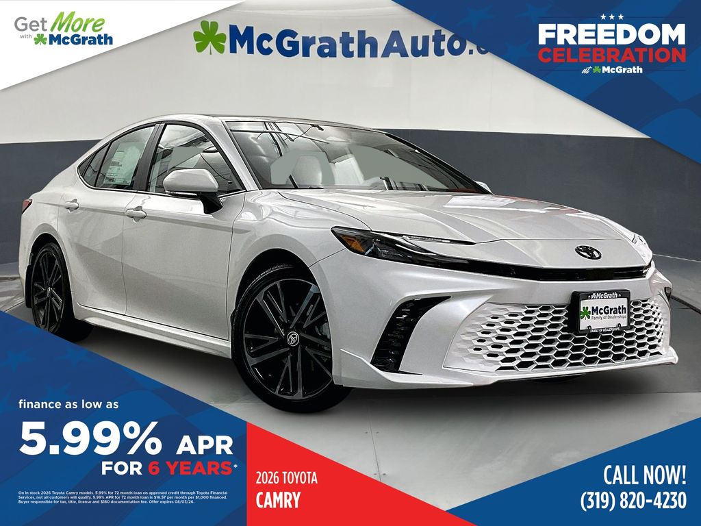 White (Wind Chill Pearl) 2026 Toyota Camry Sedan Front-Wheel Drive Continuously Variable Transmission