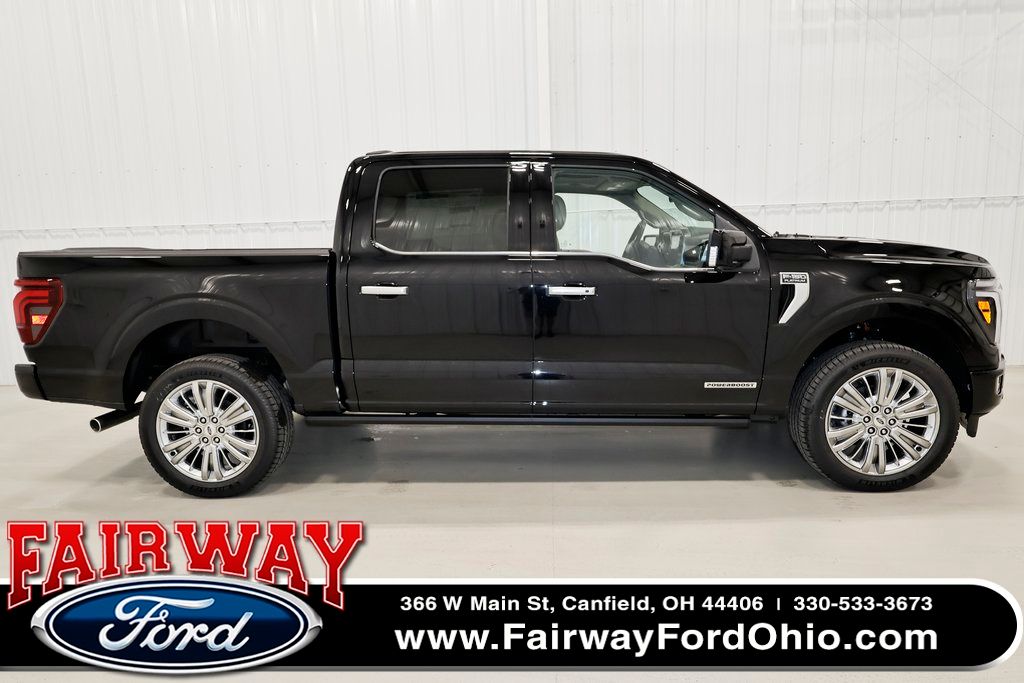 Agate Black Metallic 2025 Ford F-150 Platinum SuperCrew 4WD Pickup Truck Four-Wheel Drive Automatic