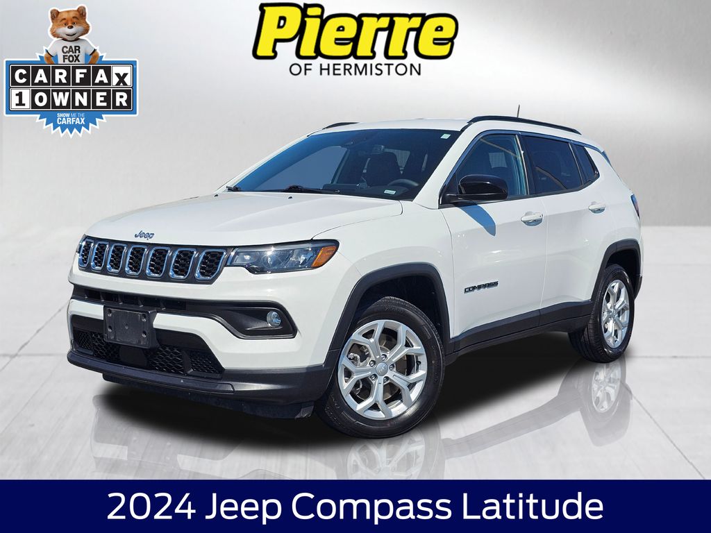Bright White Clearcoat 2024 Jeep Compass Latitude 4WD SUV / Crossover Four-Wheel Drive 8-Speed Automatic