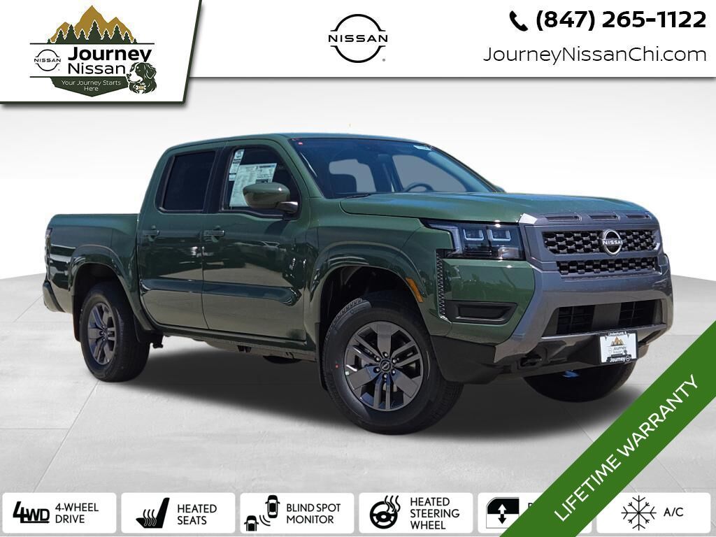 Tactical Green Metallic 2026 Nissan Frontier Pickup Truck Four-Wheel Drive 9-Speed Automatic Overdrive