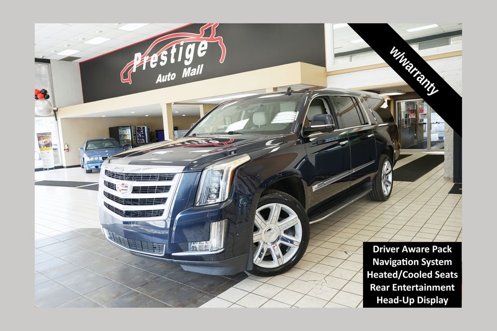 Dark Adriatic Blue Metallic 2017 Cadillac Escalade ESV Luxury 4WD SUV / Crossover Four-Wheel Drive 8-Speed Automatic
