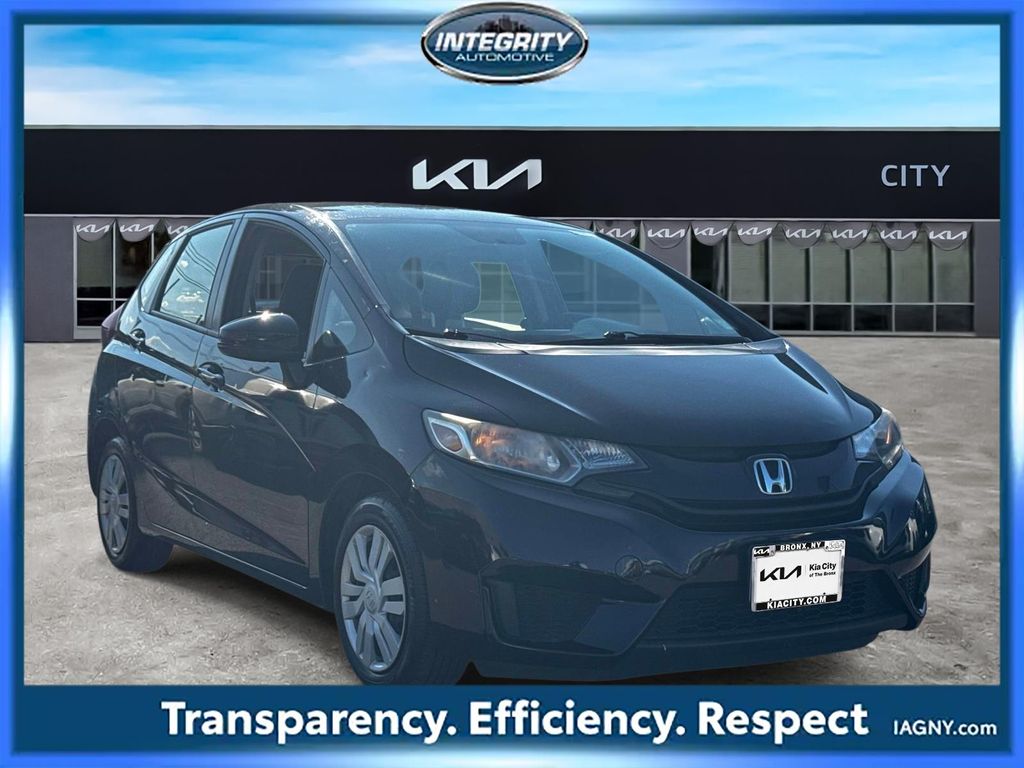 Black 2016 Honda Fit Hatchback Front-Wheel Drive Continuously Variable Transmission