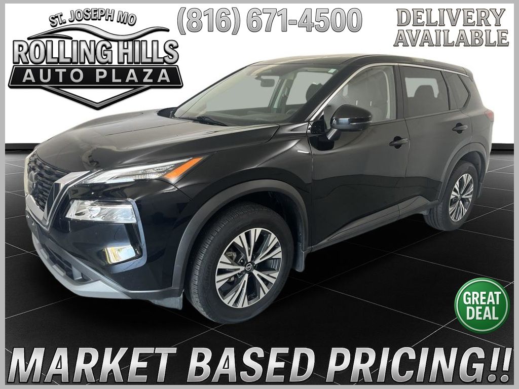 Super Black 2021 Nissan Rogue SUV / Crossover All-Wheel Drive Continuously Variable Transmission