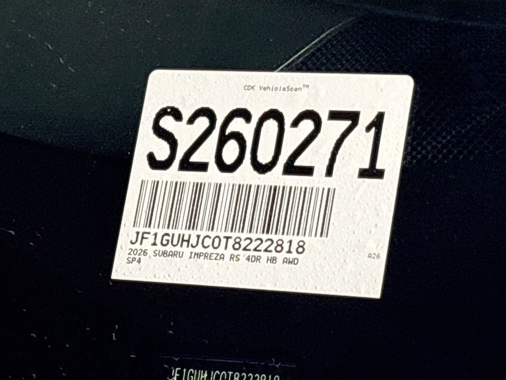 2026 Subaru Impreza 2.5RS