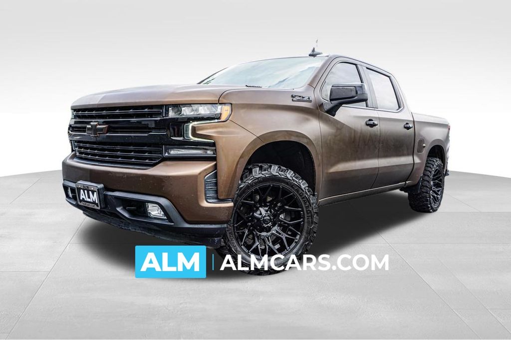 Mosaic Black Metallic 2021 Chevrolet Silverado 1500 RST Crew Cab 4WD Pickup Truck Four-Wheel Drive Automatic
