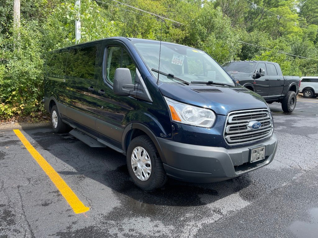 Blue 2018 Ford Transit Passenger Van Rear-Wheel Drive 6-Speed Automatic Overdrive