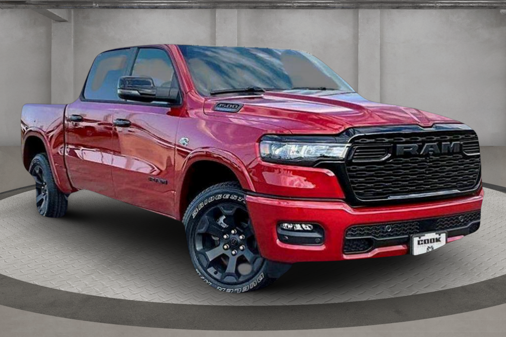 Molten Red Pearlcoat 2026 RAM 1500 Big Horn Crew Cab 4WD Pickup Truck Four-Wheel Drive 8-Speed Automatic