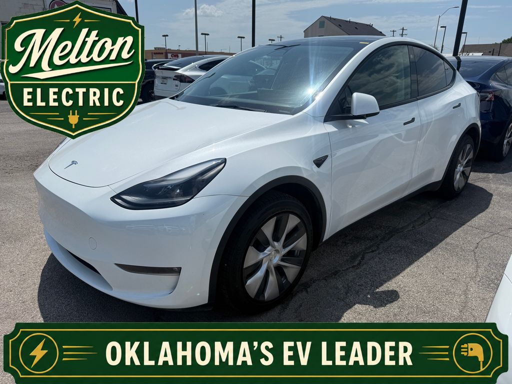 Pearl White Multi-Coat 2023 Tesla Model Y SUV / Crossover All-Wheel Drive 1-Speed Automatic