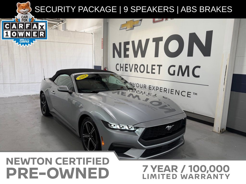 Silver Metallic 2024 Ford Mustang EcoBoost Premium Convertible RWD Convertible Rear-Wheel Drive Automatic