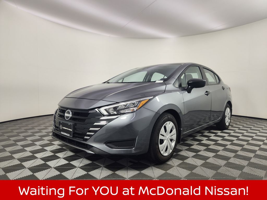 Gray (Gun Metallic) 2025 Nissan Versa Sedan Front-Wheel Drive Continuously Variable Transmission