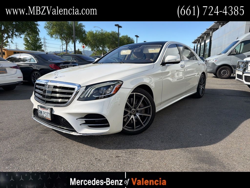 designo Diamond White Metallic 2019 Mercedes-Benz S-Class S 560 RWD Sedan Rear-Wheel Drive 9-Speed Automatic