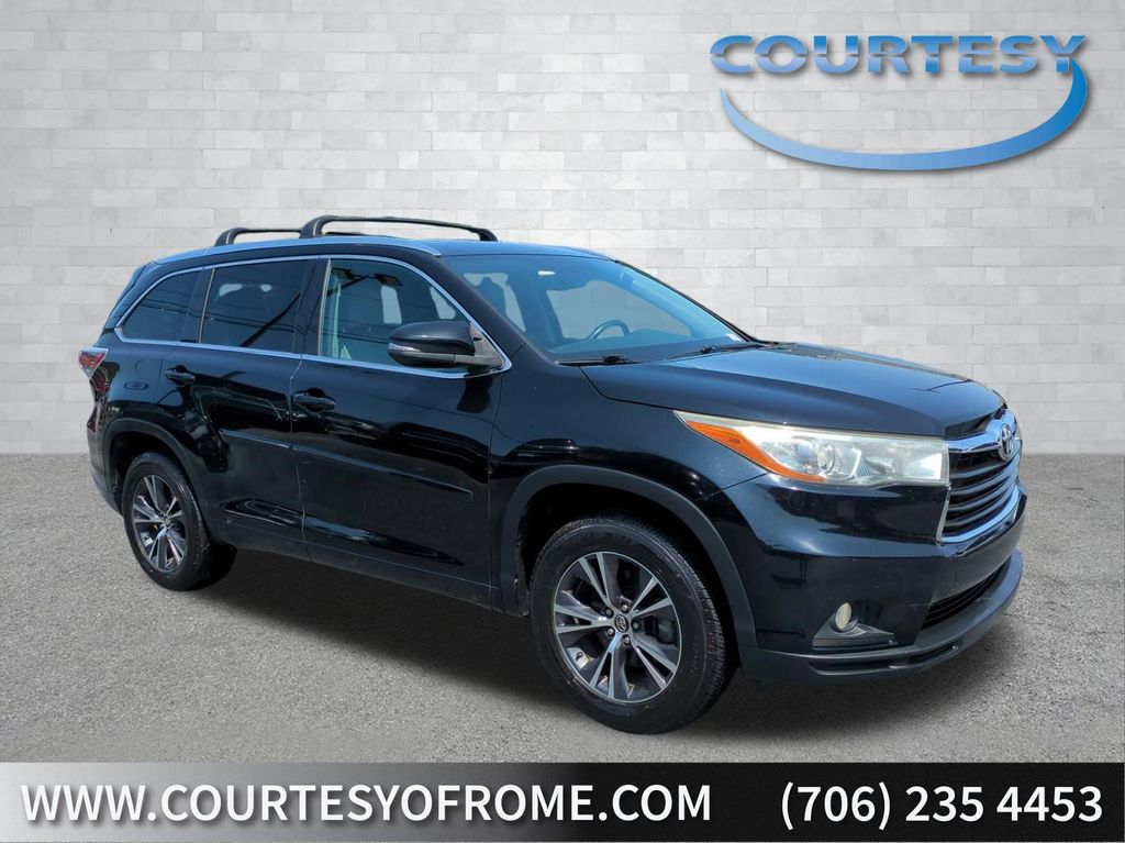 Midnight Black Metallic 2016 Toyota Highlander SUV / Crossover Front-Wheel Drive 6-Speed Automatic Overdrive