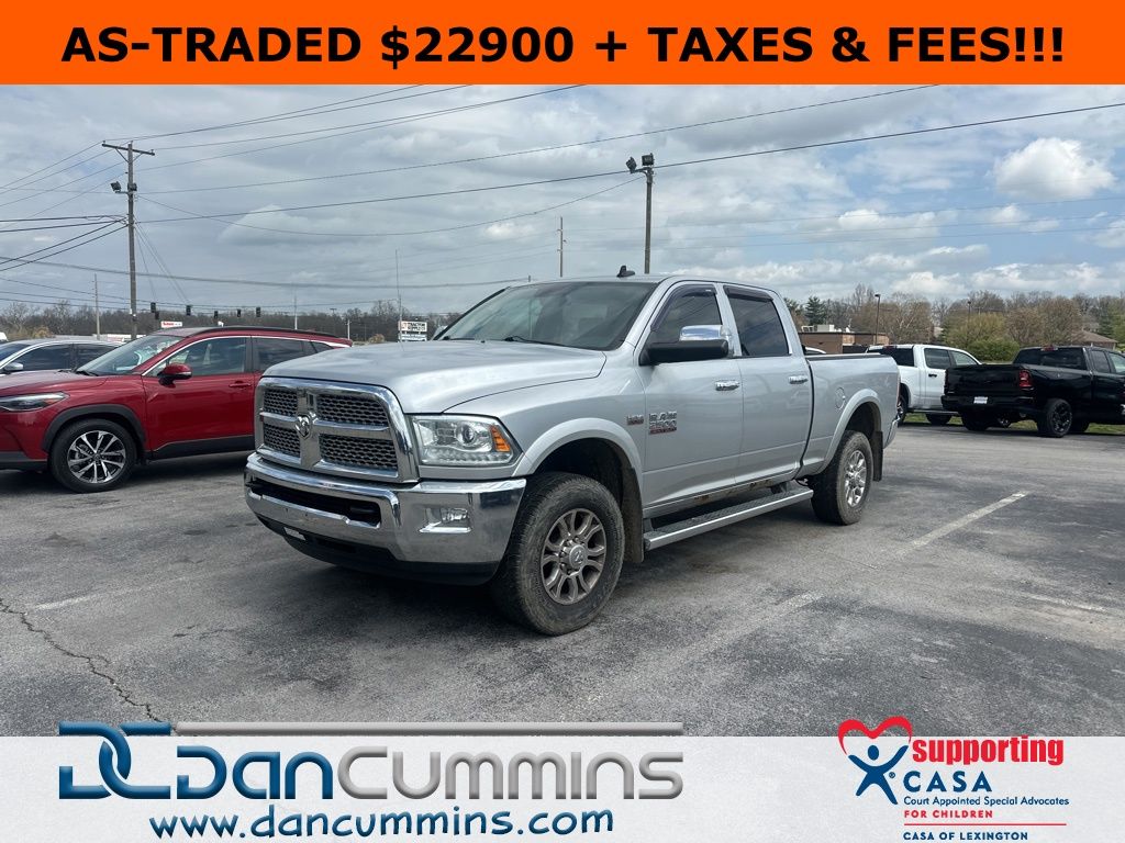 Bright Silver Metallic Clearcoat 2014 RAM 2500 Laramie Crew Cab 4WD Pickup Truck Four-Wheel Drive 6-Speed Automatic