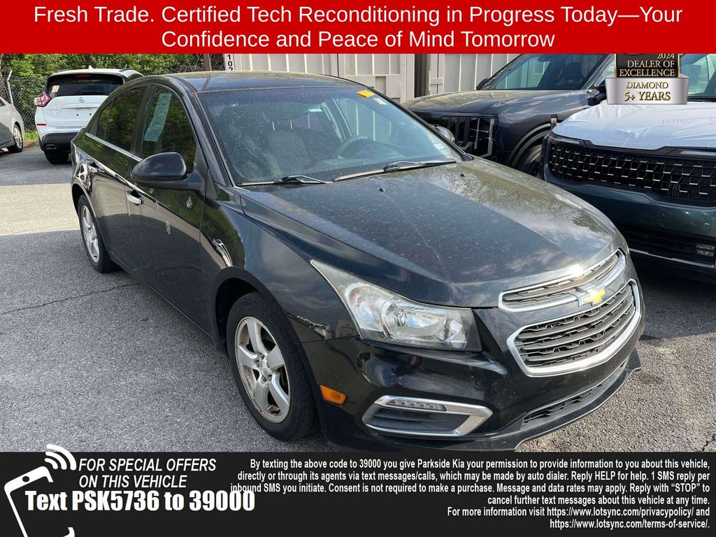 Black Granite Metallic 2016 Chevrolet Cruze Limited 1LT FWD Sedan Front-Wheel Drive 6-Speed Automatic Overdrive