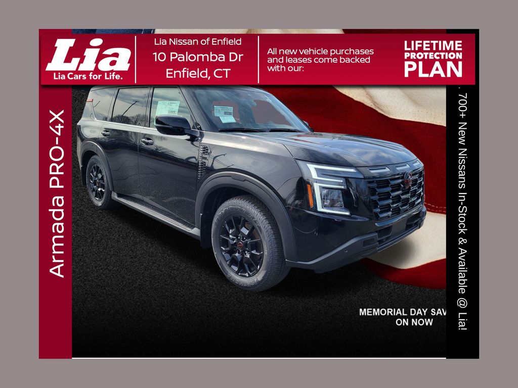 Super Black 2025 Nissan Armada PRO-4X 4WD SUV / Crossover Four-Wheel Drive 9-Speed Automatic