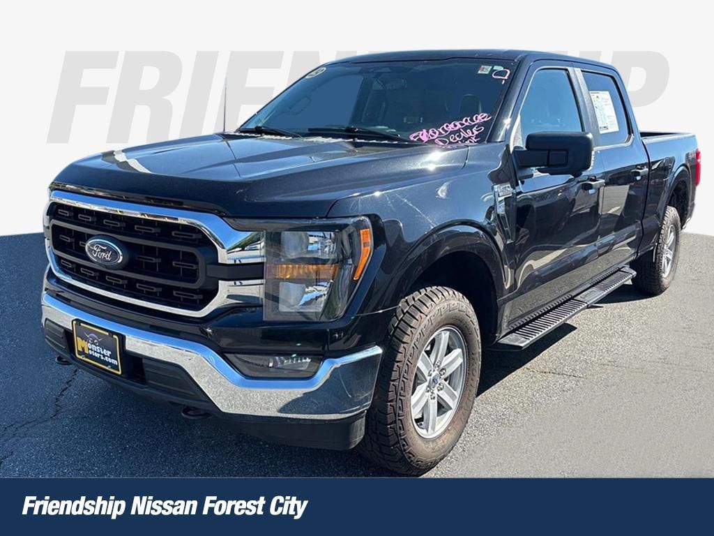 Black 2023 Ford F-150 XLT SuperCrew 4WD Pickup Truck Four-Wheel Drive Automatic