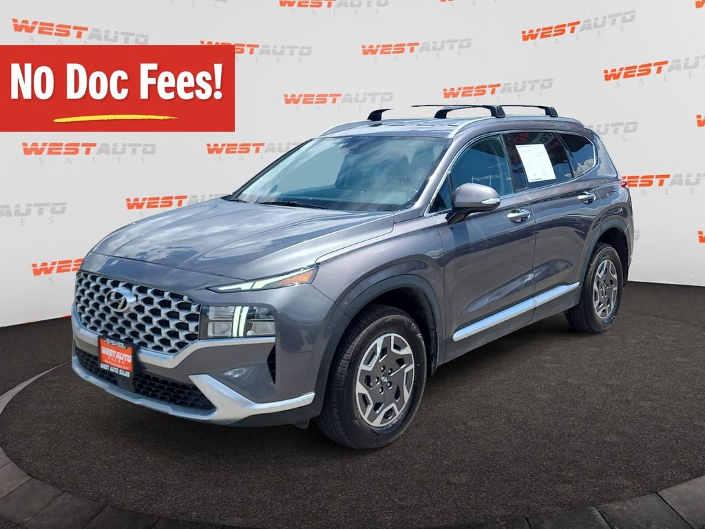 Portofino Gray 2021 Hyundai Santa Fe Hybrid SUV / Crossover All-Wheel Drive 6-Speed Automatic