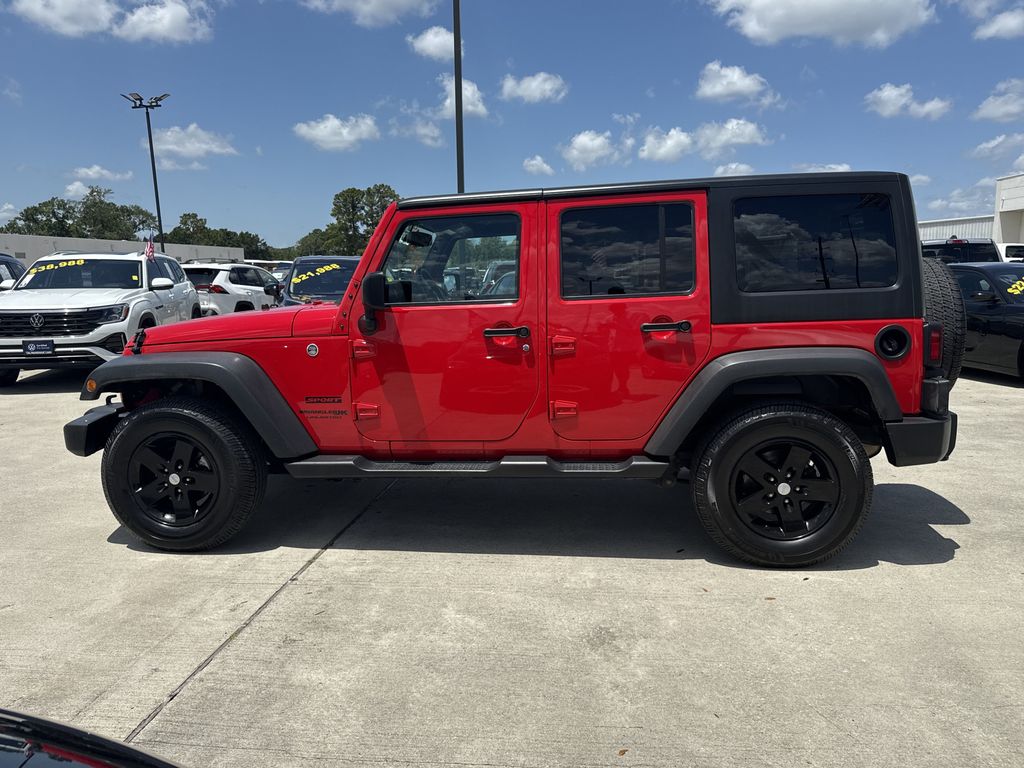 2018 Jeep Wrangler JK Unlimited Sport Red at North Houston Mitsubishi