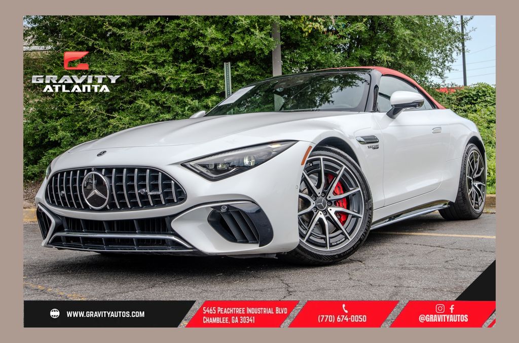 MANUFAKTUR Moonlight White Metallic 2022 Mercedes-Benz SL-Class Convertible All-Wheel Drive 9-Speed Automatic