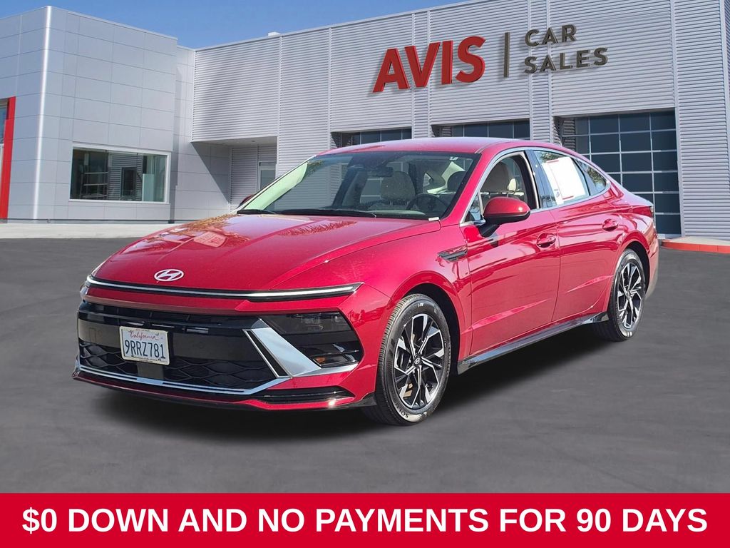 Red 2025 Hyundai Sonata Sedan Front-Wheel Drive 8-Speed Automatic