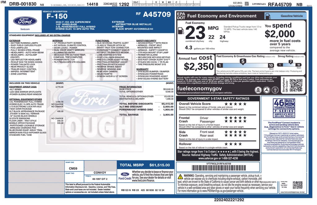 Certified Used 2024 Blue Ford XLT image 5