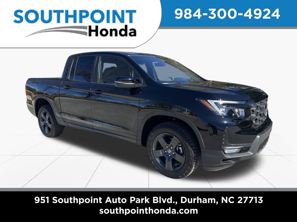 Black 2026 Honda Ridgeline TrailSport AWD Pickup Truck All-Wheel Drive 9-Speed Automatic