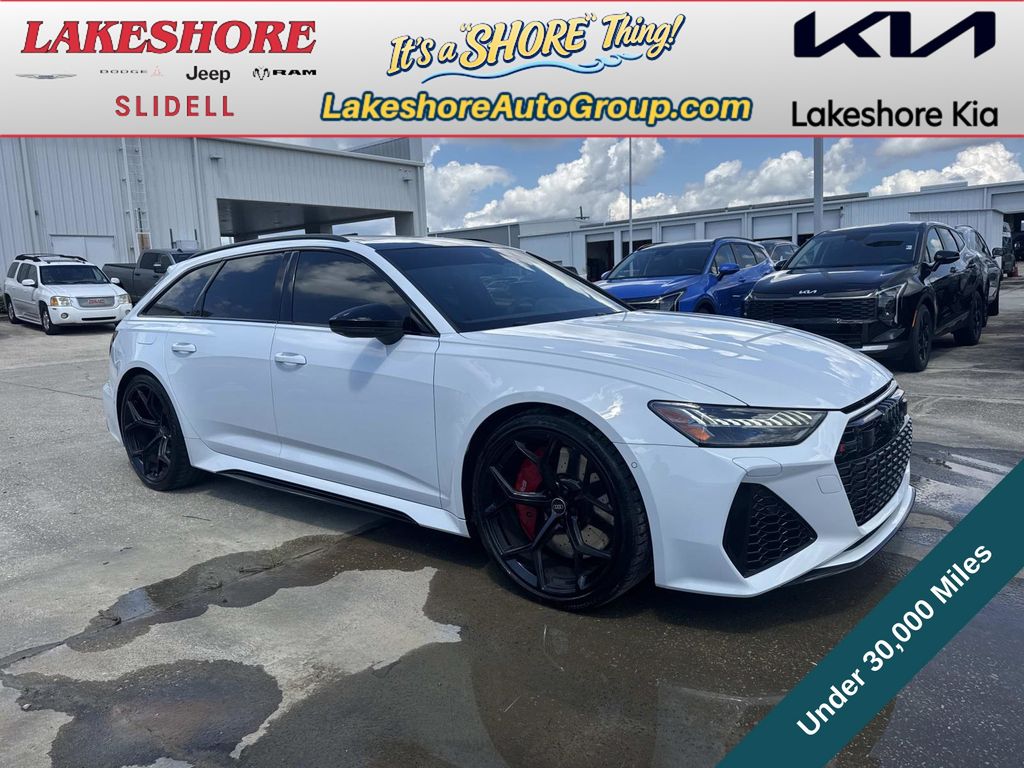 Glacier White Metallic 2024 Audi RS 6 Avant Wagon All-Wheel Drive 8-Speed Automatic