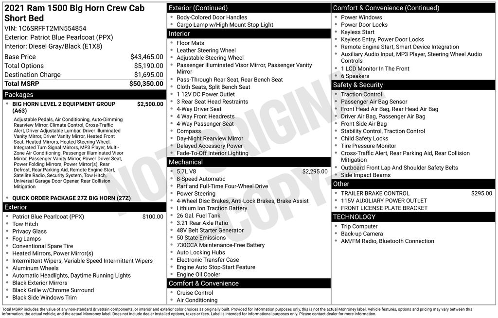 Used 2021 Ram 1500 Truck