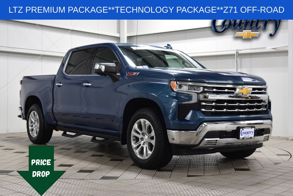 Lakeshore Blue 2024 Chevrolet Silverado 1500 Pickup Truck Four-Wheel Drive Automatic