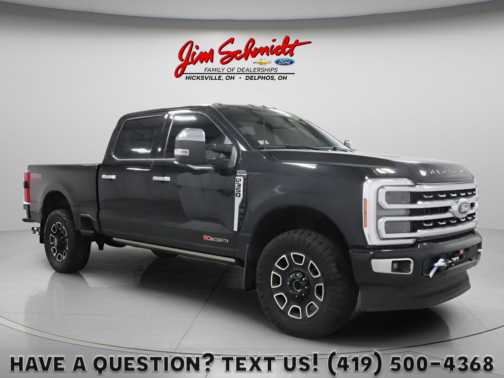 Black Metallic 2024 Ford F-350 Super Duty Platinum Crew Cab 4WD Pickup Truck Four-Wheel Drive Automatic