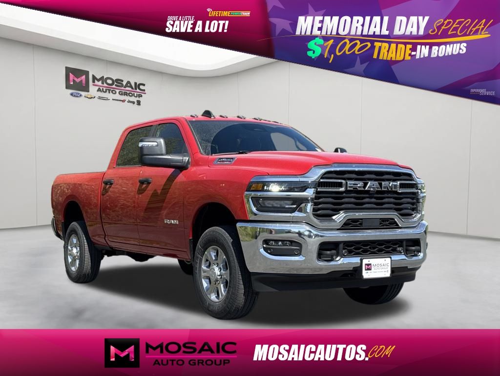 Flame Red Clearcoat 2026 RAM 2500 Big Horn Crew Cab 4WD Pickup Truck Four-Wheel Drive 8-Speed Automatic