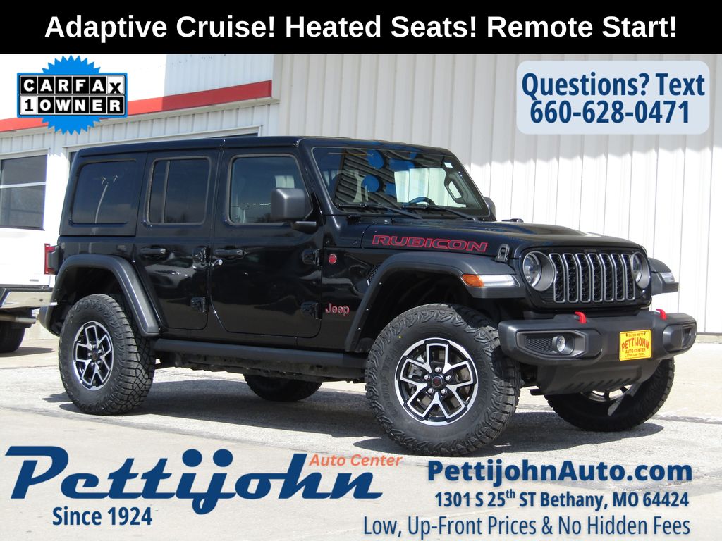 Black Clearcoat 2025 Jeep Wrangler Rubicon 4-Door 4WD SUV / Crossover Four-Wheel Drive 8-Speed Automatic