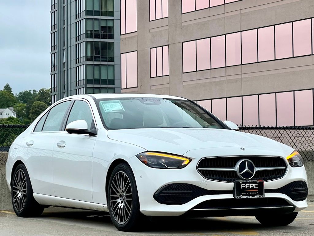 Polar White 2023 Mercedes-Benz C-Class Sedan All-Wheel Drive 9-Speed Automatic