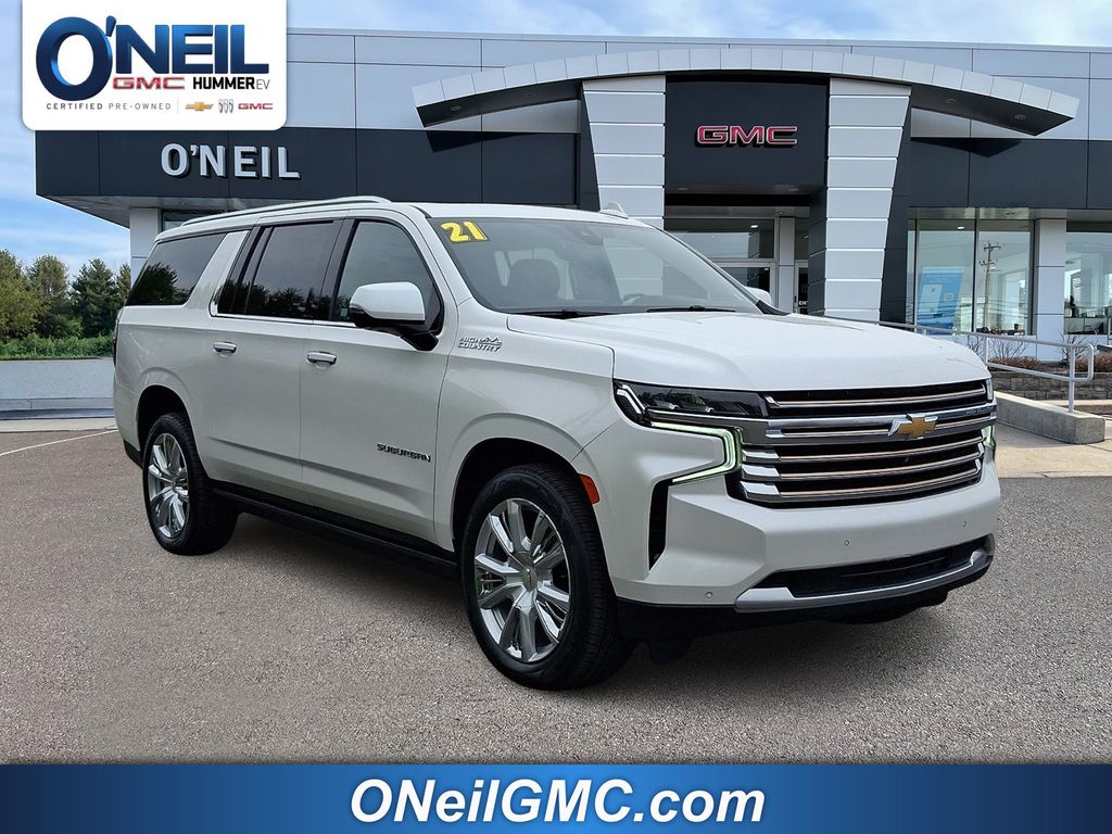 White (Iridescent Pearl Tricoat) 2021 Chevrolet Suburban SUV / Crossover Four-Wheel Drive