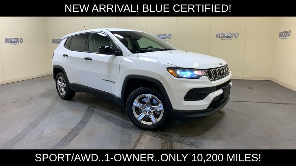 Bright White Clearcoat 2024 Jeep Compass SUV / Crossover Four-Wheel Drive 8-Speed Automatic