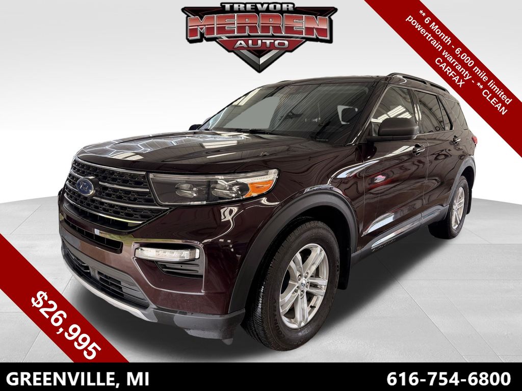 Jewel Red Metallic Tinted Clearcoat 2022 Ford Explorer XLT AWD SUV / Crossover All-Wheel Drive Automatic