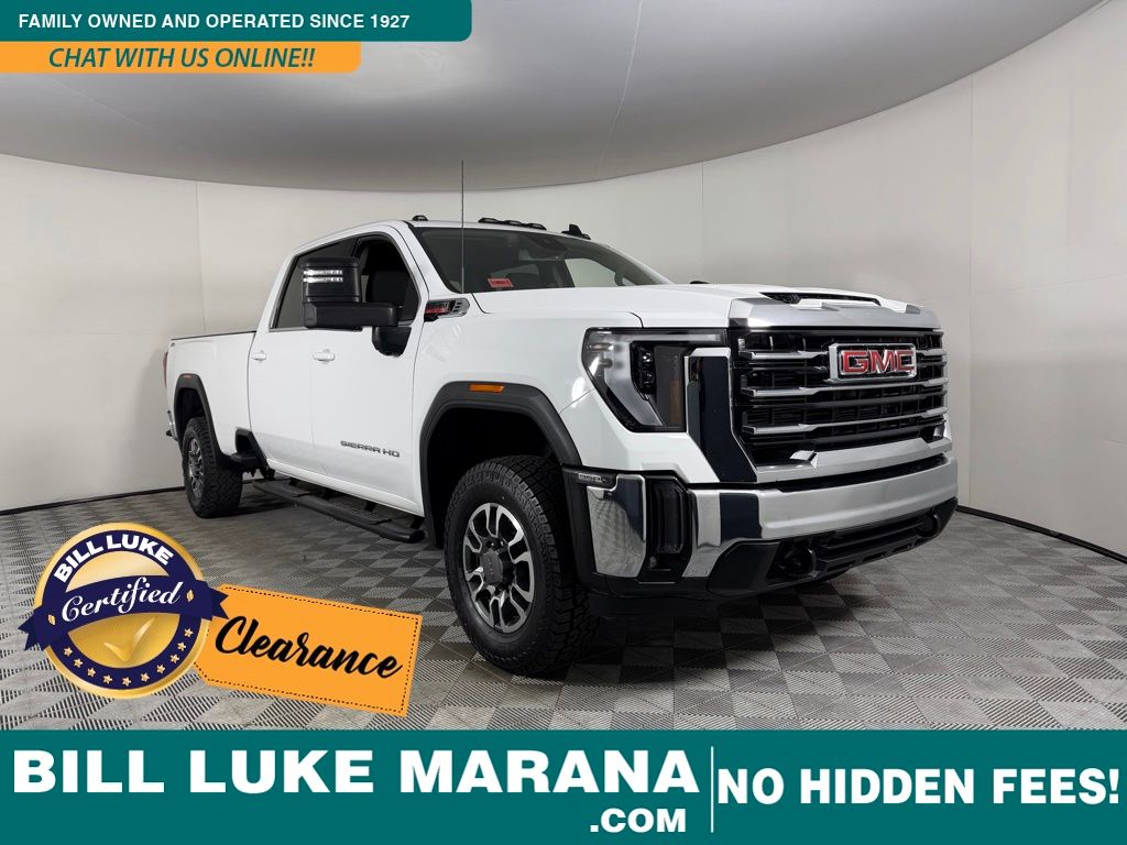 Summit White 2024 GMC Sierra 3500HD SLE Crew Cab 4WD Pickup Truck Four-Wheel Drive Automatic