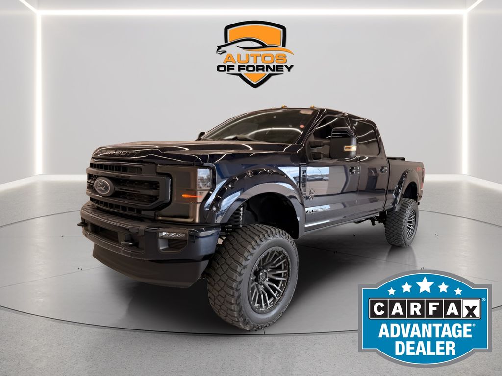 Blue Metallic 2021 Ford F-250 Super Duty Lariat Crew Cab 4WD Pickup Truck Four-Wheel Drive Automatic