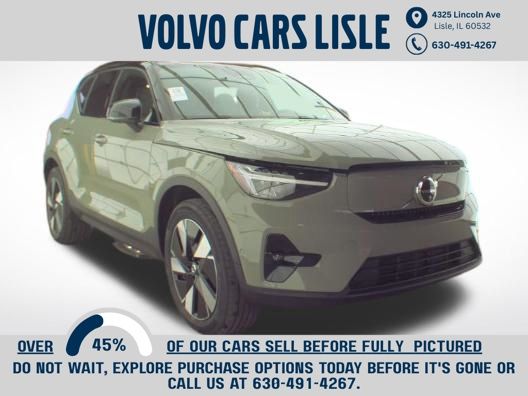 Sage Green Metallic 2025 Volvo EX40 Twin Plus eAWD SUV / Crossover All-Wheel Drive 1-Speed Automatic